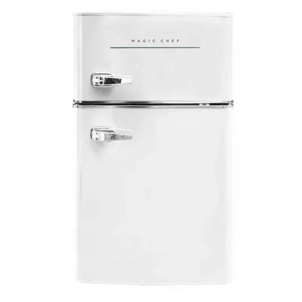 Magic Chef Retro 3.2 Cu. ft. 2 Door Mini Fridge in White