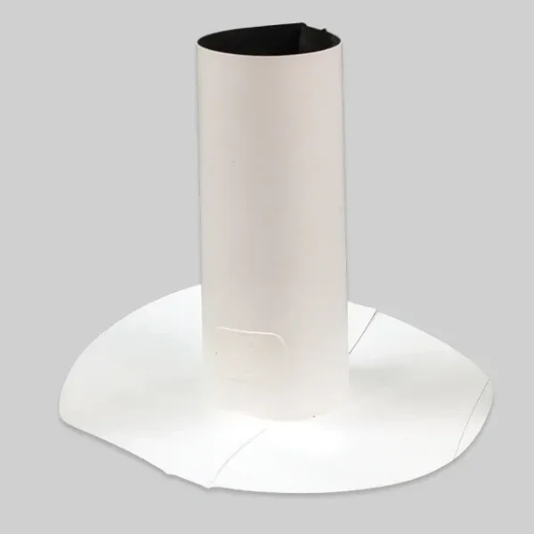 Mule-Hide TPO 4 in. Split Round Pipe Boot/Seal, White (SKU 08MHTPSR4W)