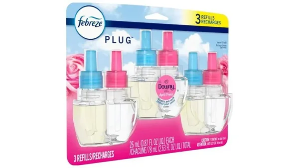 Febreze Plug Scented Oil Refill, Downy April Fresh - 3 pack, 26 ml refills
