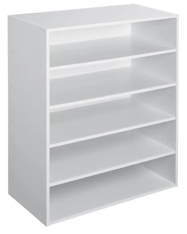 ClosetMaid 1565 Stackable 5-Shelf Organizer, White