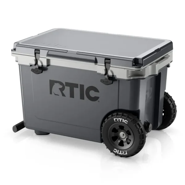 RTIC 52 Quart Ultra-Light Wheeled Hard Cooler Insulated, Dark Grey & Cool Grey, Size: 52QT, Gray