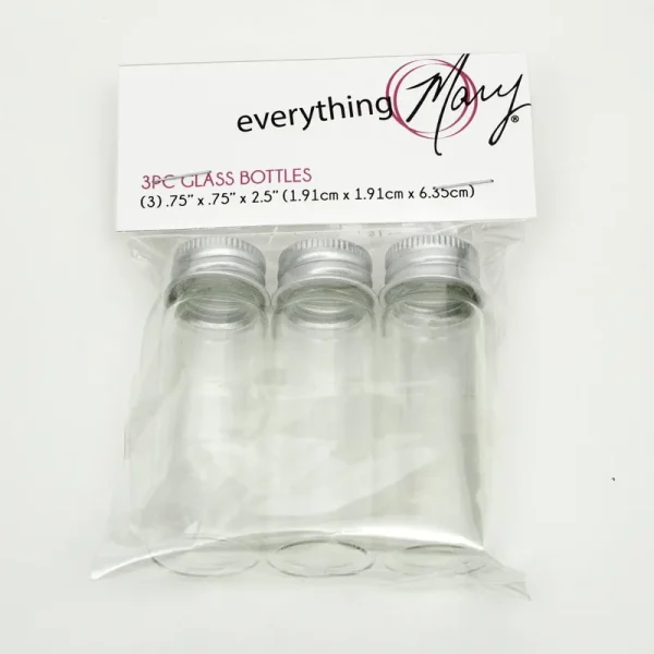 Everything Mary Glass Bottle, 3 Piece, Size: 2.5 x .75 x 2.25 Inches, Multi 13