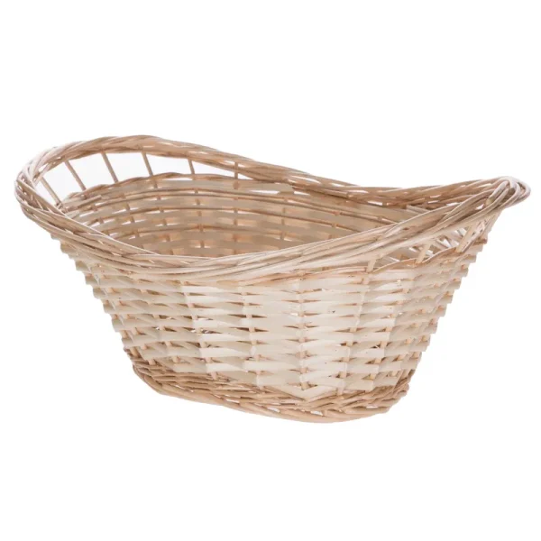 Mainstays Oval Natural Split Willow Basket with Cut Out Handles