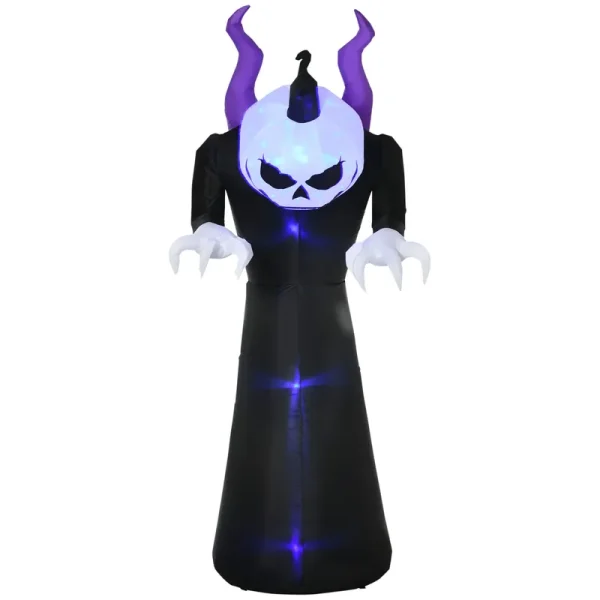 AECOJOY Halloween Inflatables Outdoor Decorations Pumpkin Reaper Decoration