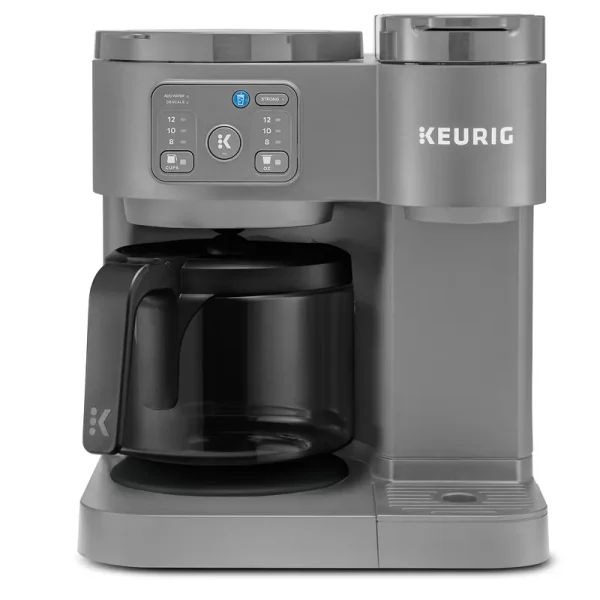 Keurig K - Duo Essentials, Hot & Iced Single - Serve K - Cup Pod Coffee Maker & Carafe, Moonlight Grey
