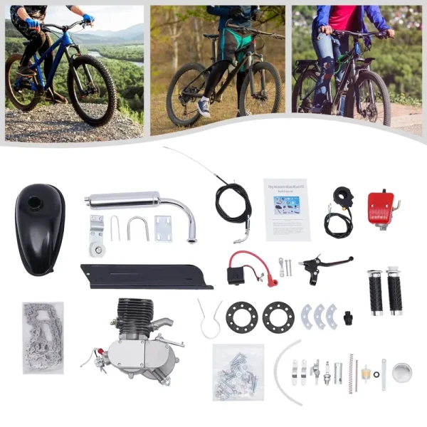 Peakora 100cc 2 - Stroke Bicycle Engine Kit 36 Teeth Bike Motor Kit with Large Fuel Tank Motorized Bike Kit for 26 - 28" Bikes
