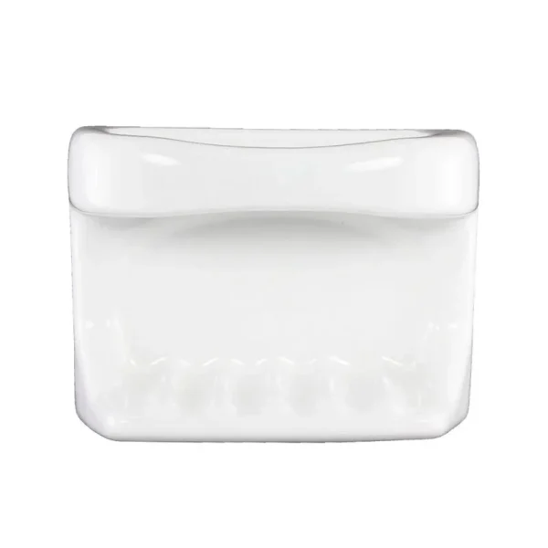 Lenape ProSeries White Ceramic Soap Dish with Cloth Holder
