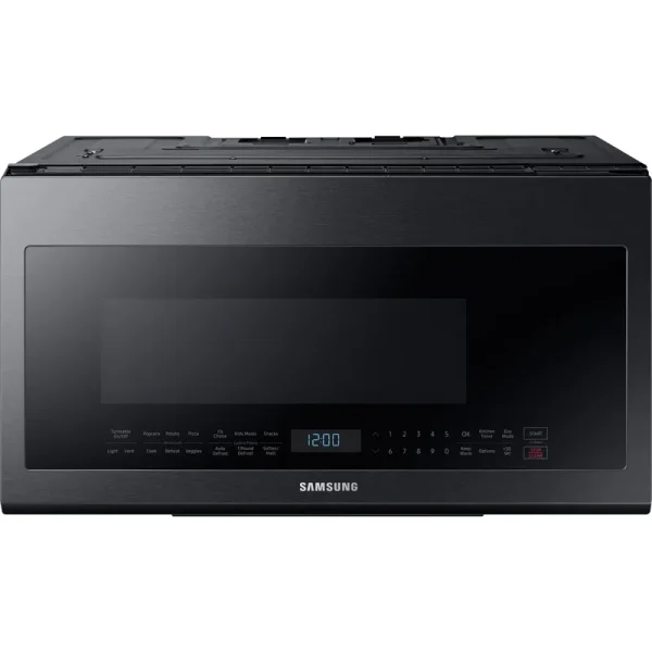 Samsung - 2.1 Cu. ft. Over The Range Microwave - Black Stainless Steel