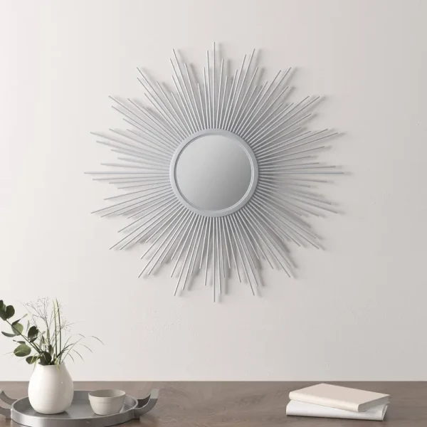 Madison Park Fiore Sunburst Wall Decor Mirror, Silver
