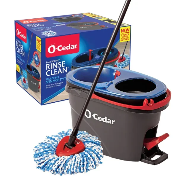 O-Cedar EasyWring Clean Spin Mop & Bucket Floor New - Open Box