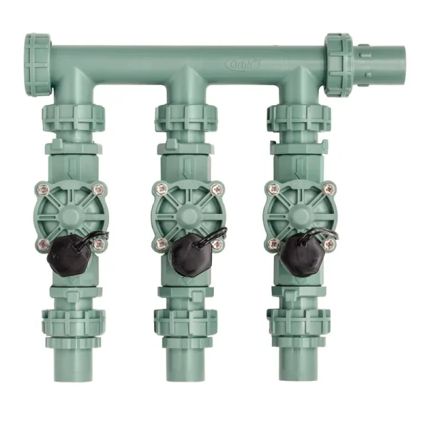 Orbit 3-Valve Preassembled Irrigation Manifold with Easy Wire