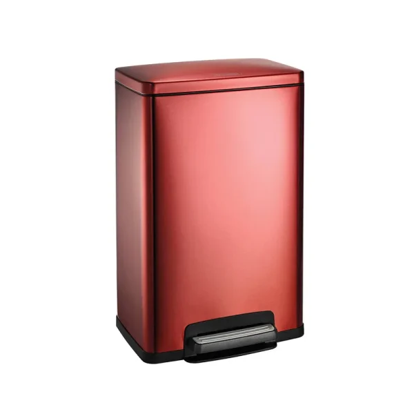 Tramontina 13 Gallon Stainless Steel Step Can - Stainless Steel (Red)