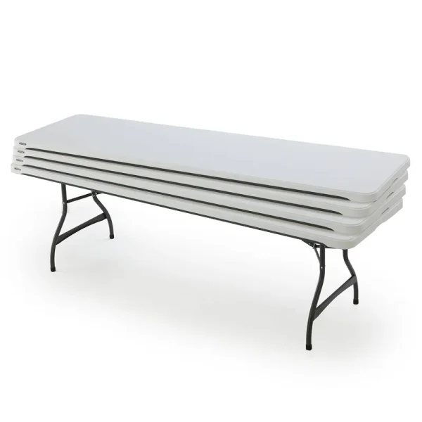 Lifetime 4-Pack Commercial Stacking 8 ft Folding Table - White (80344)