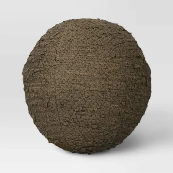 Boucle Sphere Throw Pillow Dark Green - Threshold