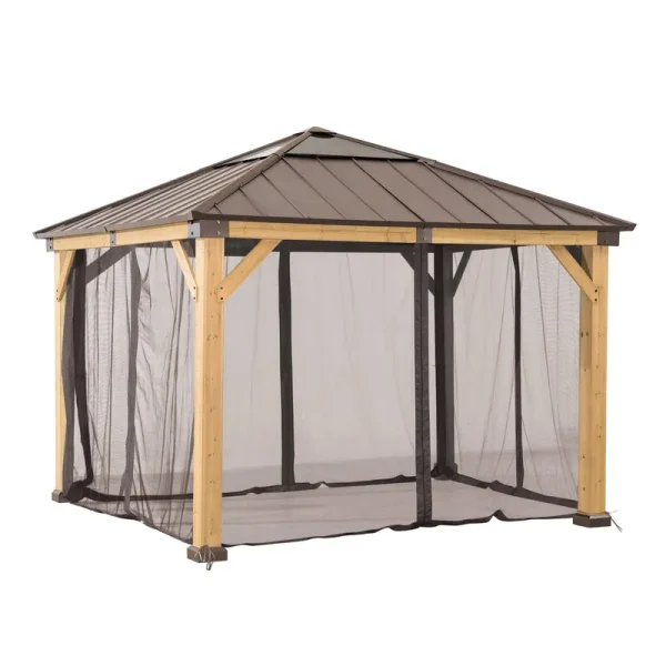 Sunjoy Original Manufacturer Universal Replacement Mosquito Netting for 11�G11 ft. Wood Gazebo