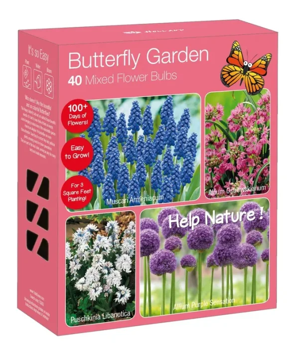 40pk Butterfly Garden Nature Friendly Collection Assorted Bulbs - National Plant Network