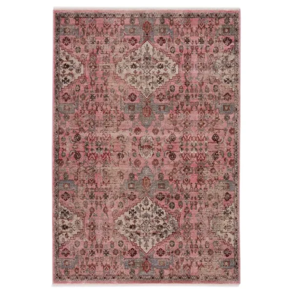 Miko Oriental Pink/Beige Area Rug Joss & Main Rug Size: Rectangle 10' x 14'