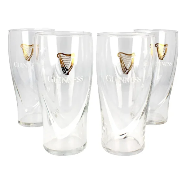 Guinness Official 20oz Gravity Pint Glass - 4 Pack