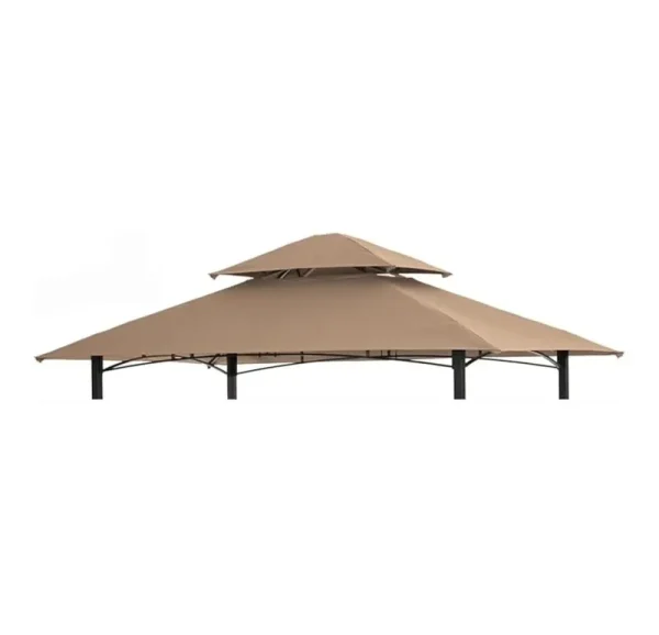 8x5 Ft Grill Gazebo Replacement Canopy Top Cover Double Tiered BBQ Shade Cover (for 8x5 Ft Grill Gazebo Frame, )