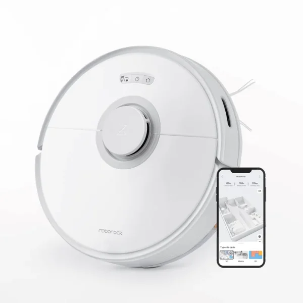 Roborock Q7 Max-WHT Robot Vacuum and Mop with Lidar Navigation, Bagles