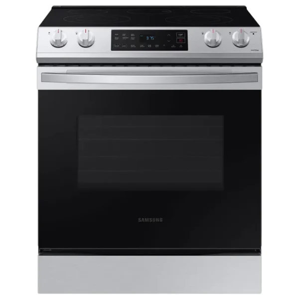 Samsung 6.3 Cu. ft. Slide-In Electric Range, Stainless Steel - NE63T8111SS