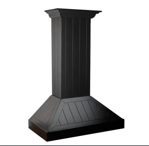 ZLINE KPCC 36" Wooden Wall Mount Range Hood in Black - Includes Motor