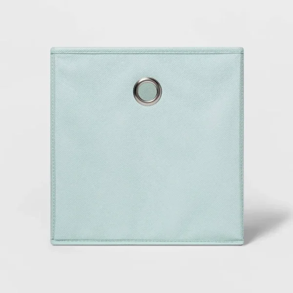 11" Fabric Cube Storage Bin Mint - Room Essentials