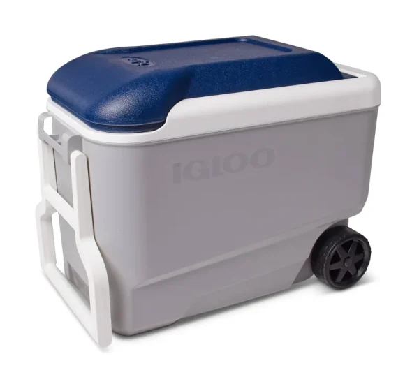 Igloo Maxcold Cooler, Wheelie Cool, Gray, 40 Quart