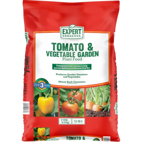 Expert Gardener Tomato & Vegetable Garden Plant Food Fertilizer 12-10-5, 10 lbs.