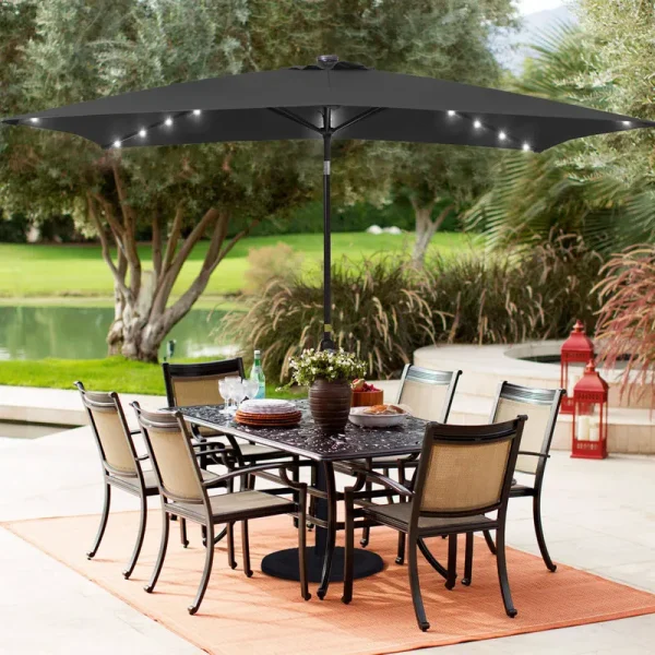 120'' Umbrella Fabric Color: Black