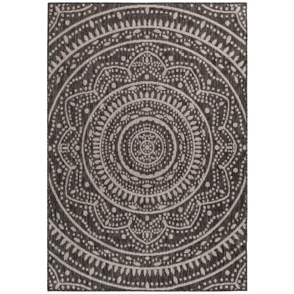 Mainstays 5' x 7' Global Medallion Outdoor Area Rug- Gray