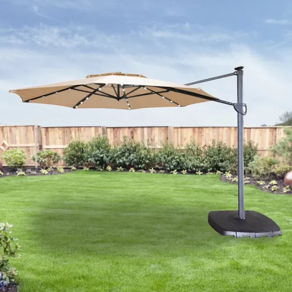 Garden Winds Replacement Canopy for the Simply Shade 11ft LED Umbrella, Riplock 500 - REPLACEMENT CANOPY TOP ONLY METAL FRAME NOT INCLUDED
