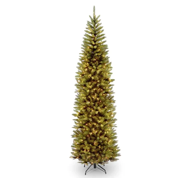 National Tree Kingswood Fir Pencil Tree with Clear Lights 14'