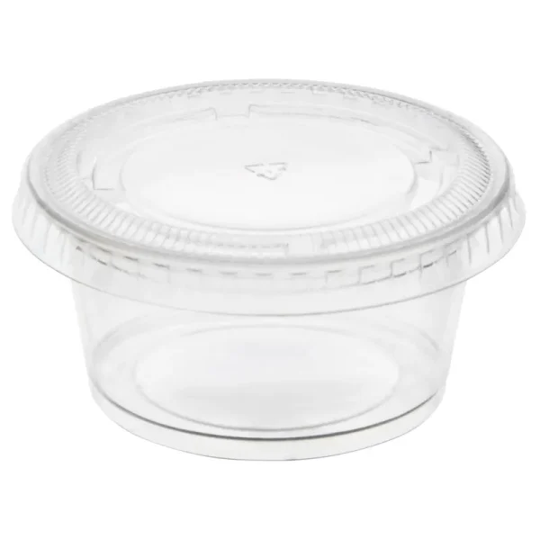 Clear Plastic Disposable Gelatin Shot Cups with Lids, 2 fl oz, 25ct, Size: 2oz