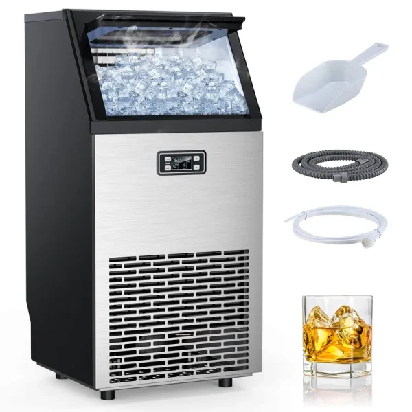 200lbs Freestanding Commercial Ice Maker, 100 lbs