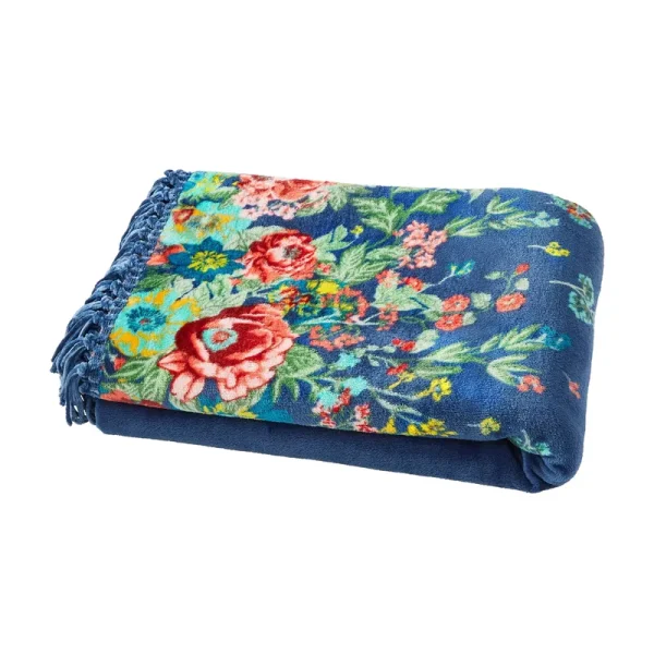 The Pioneer Woman Plush Reversible Throw - Fancy Flourish