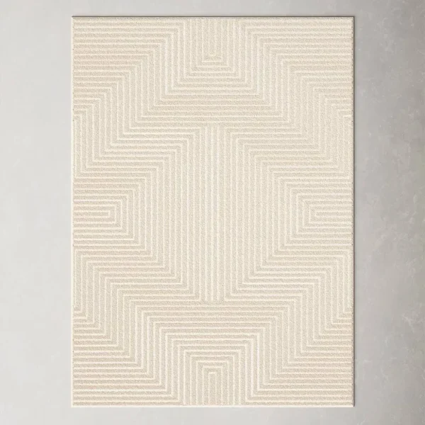 Balsham Geometric Cream Area Rug AllModern Rug Size: Rectangle 7'10" x 10'