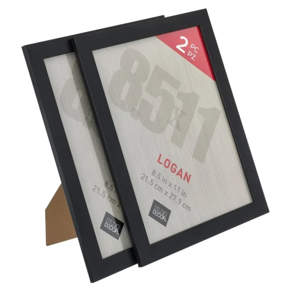 2-Pack Tabletop Frames, Logan by Studio D��cor 8.5" x 11" in Black