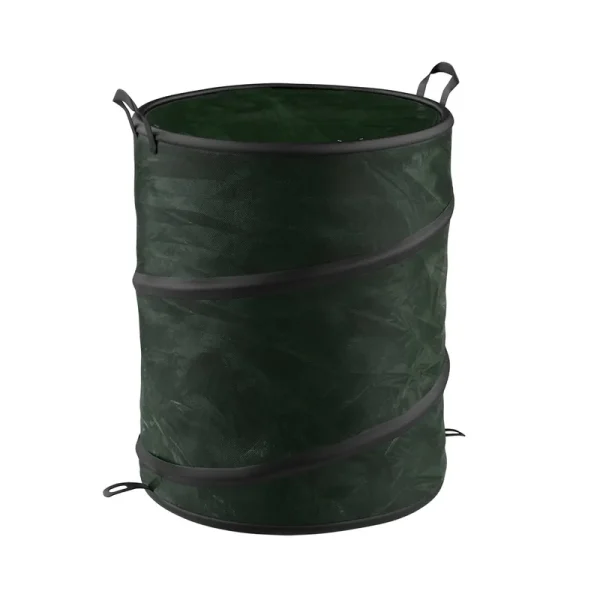Wakeman Collapsible Trash Can- Pop Up 33 Gallon Trashcan for Garbage with Zippered Lid