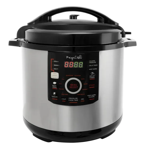 MegaChef 12qt Digital Pressure Cooker - Silver