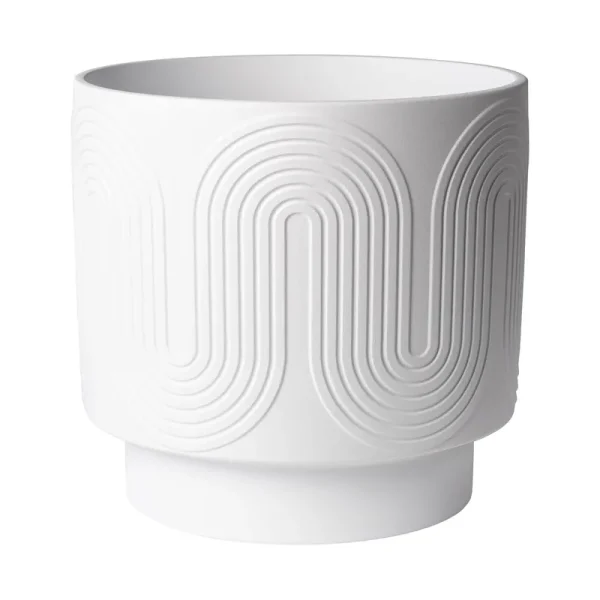 Better Homes & Gardens Pottery 12 inch Amy Ceramic Planter, White