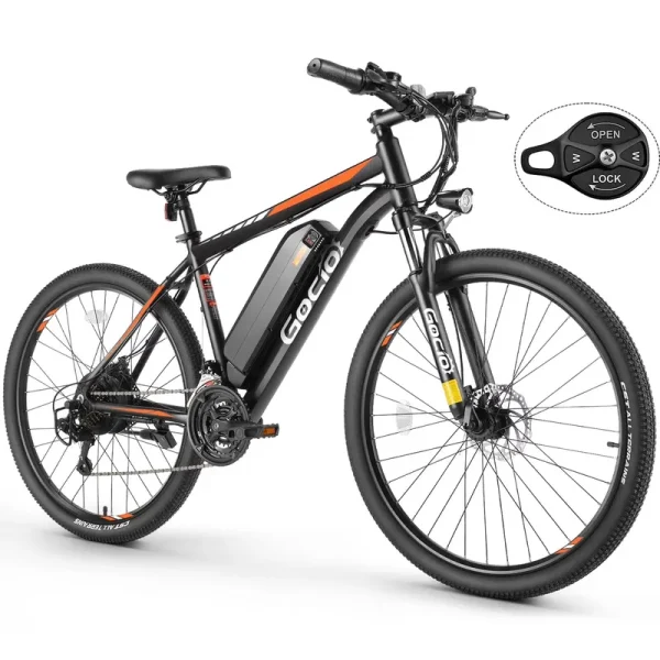 Gocio 26" Electric Bike, 350W Electric Bike for Adults 19.8MPH Electric Mountain Bike, LCD, Lockable Suspension Fork, 374.4wh 36V Battery UL2849, 21 - Speed Mountain E - Bikes Adult Electric Bicycle
