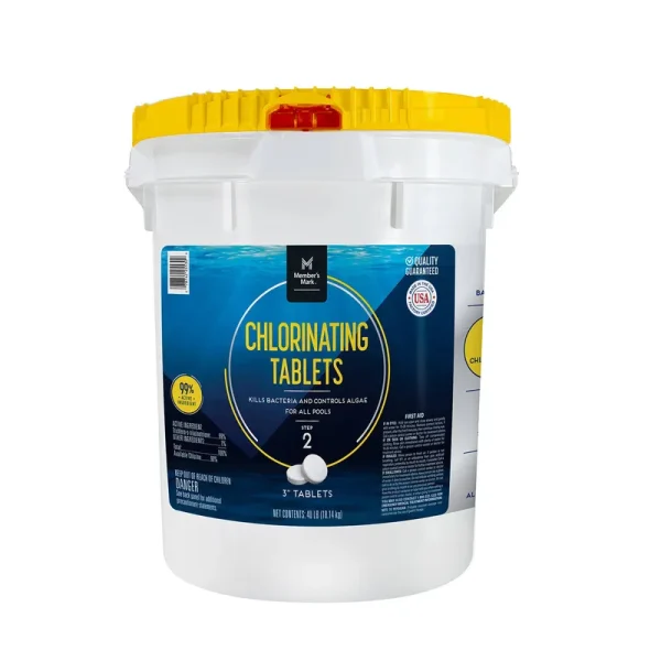 Members Mark Chlorinating Tablets 40lb 3" Tablets.