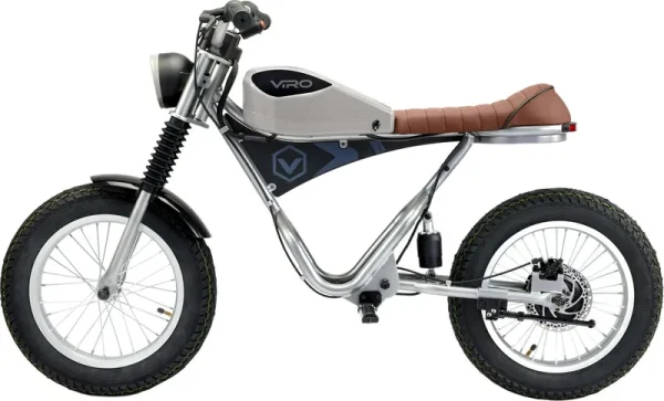VIRO Rides Electric Mini - Bike 25.2 V Cafe Racer Powered Ride - on with Parent Control