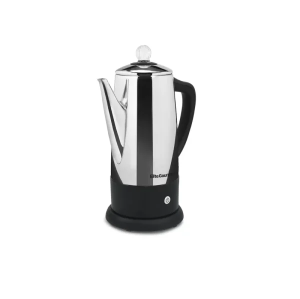 Elite Gourmet EC812 Electric Coffee Percolator 12-Cup, Stainless Steel