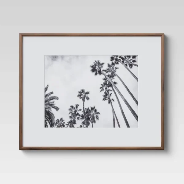 16" x 20" Matted to 11" x 14" Narrow Rounded Gallery Frame Walnut - Project 62