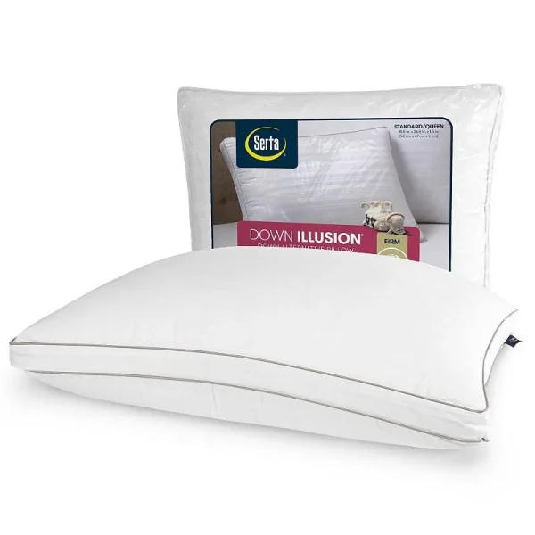 Serta Down Illusion Firm Bed Pillow - White - King