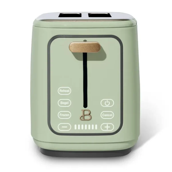 Beautiful 2 Slice Touchscreen Toaster, Sage Green by Drew Barrymore