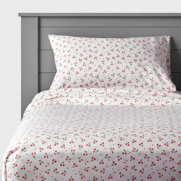 Twin Cherry Microfiber Kids' Sheet Set - Pillowfort