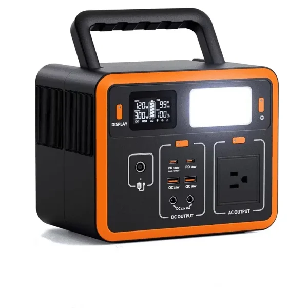 300W Portable Power Station, 288wh 90000mah Portable Solar Generator with LED Light, Outdoor Solar Generator for Camping, RV, Home Backup, Emergency Power